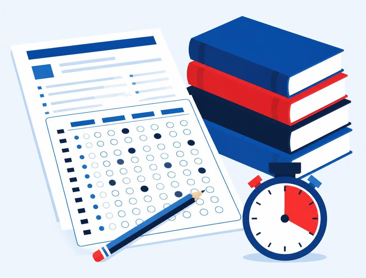Aspirant practising AILET pattern question papers